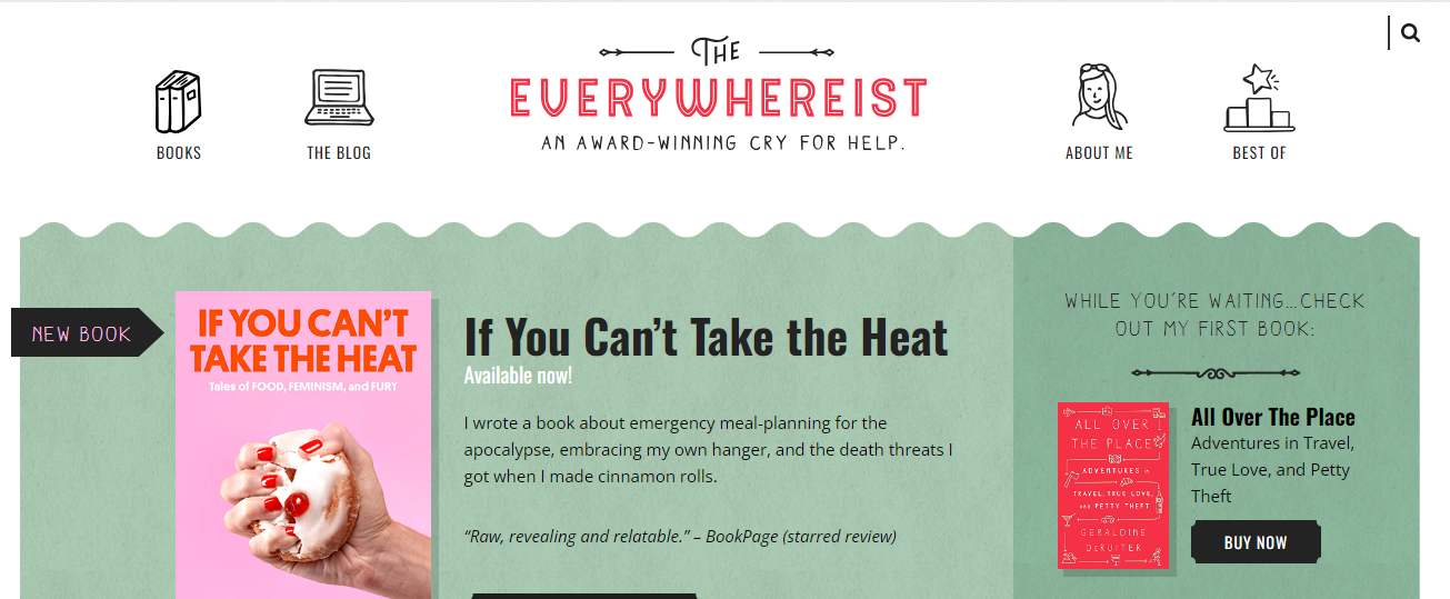 Homepage of Everywhereist - one of the best personal blogs to read online