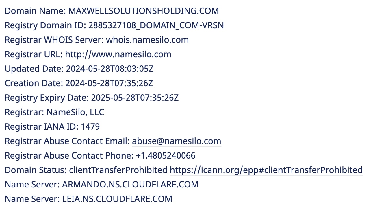 Maxwell Solutions Holding Pte Ltd: reviews-scam