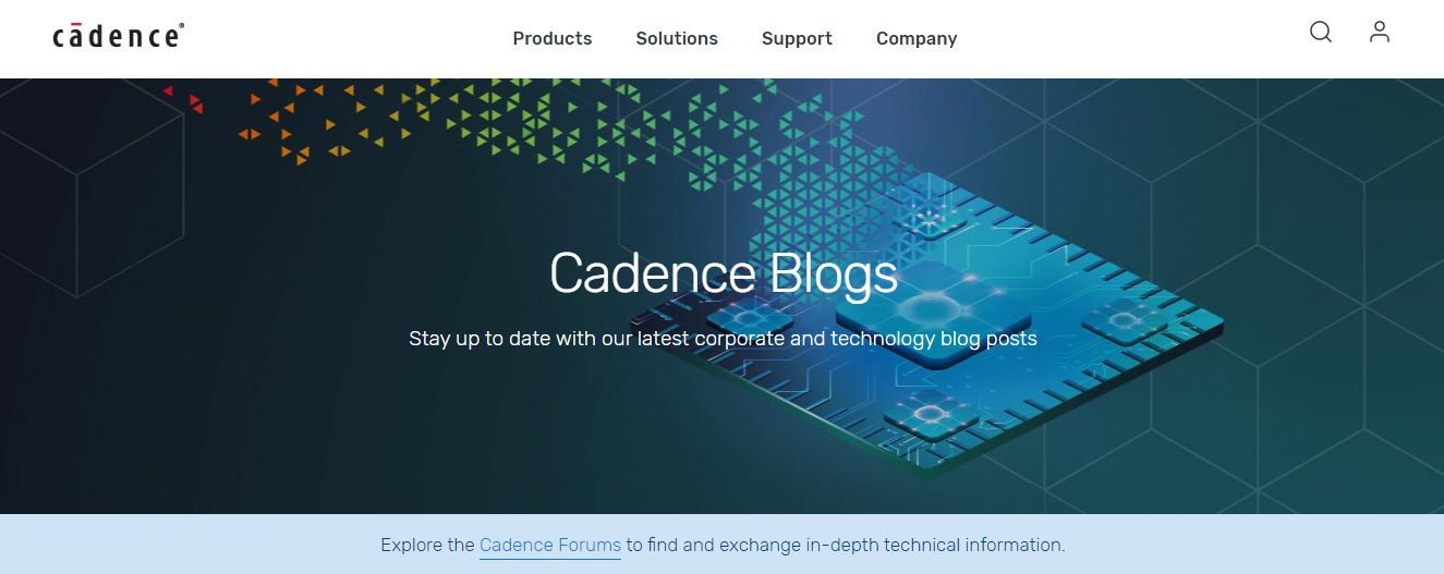 Cadence blog homepage with great blog layout