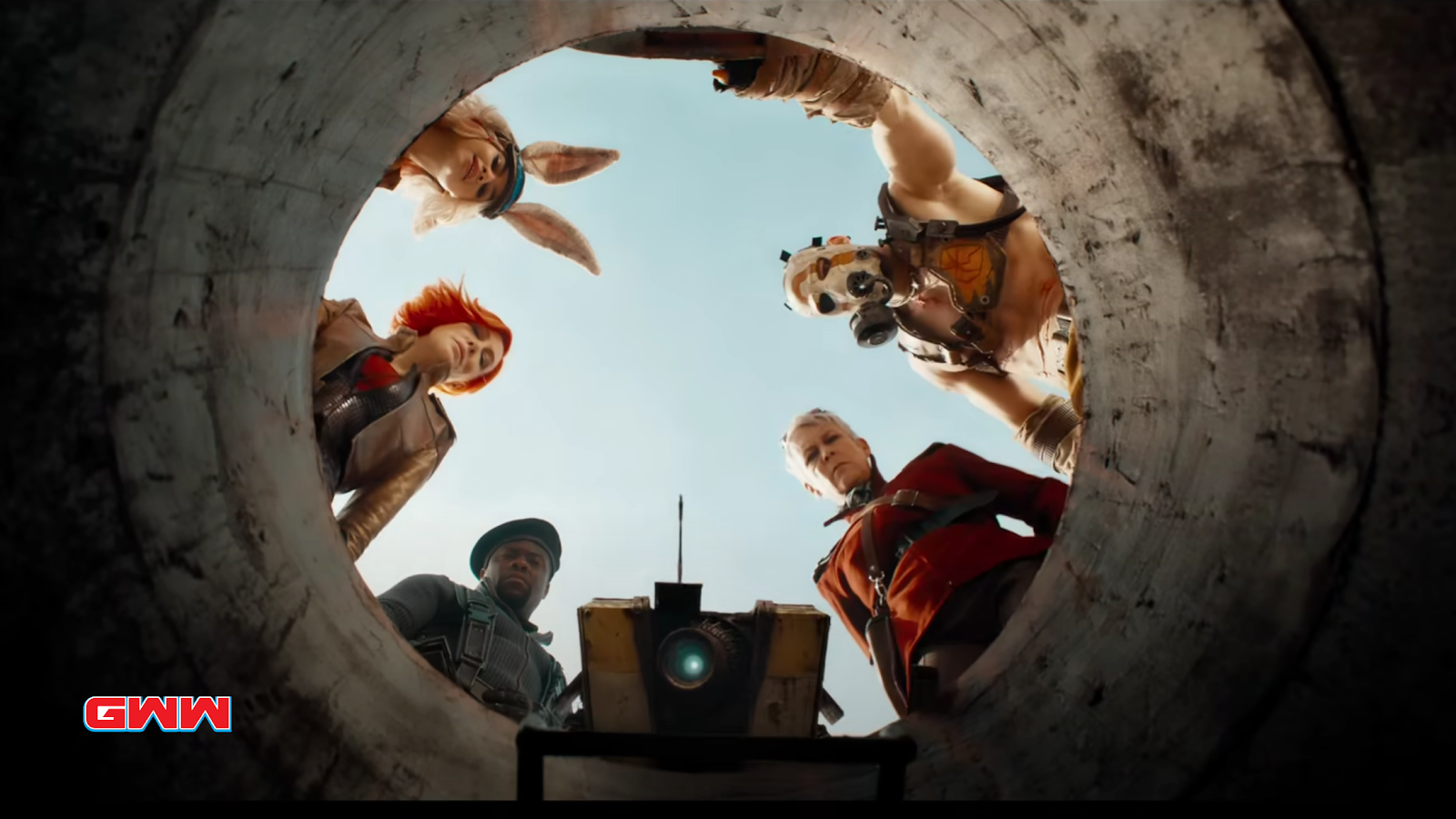 Main characters of Borderlands movie looking down a hole, Borderlands movie release date 