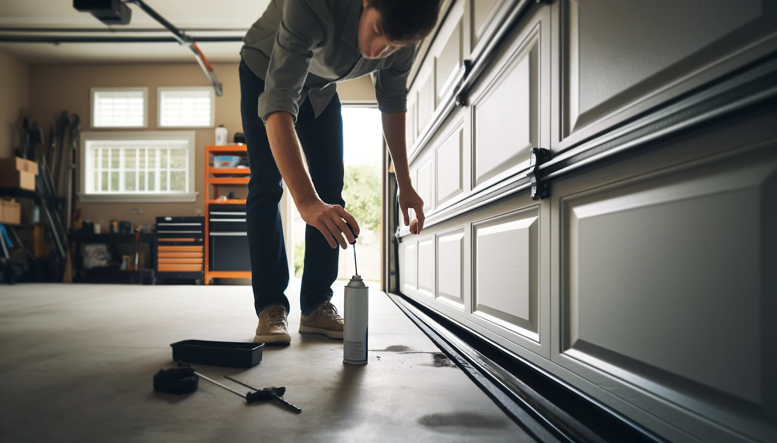 how to lubricate a garage door