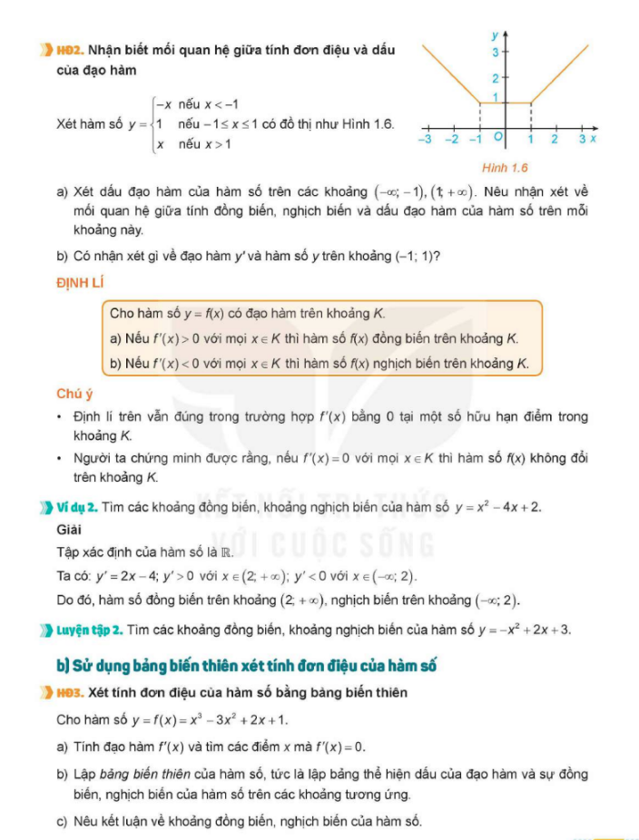 Lý thuyết Tính đơn điệu của hàm số & Các dạng bài tập