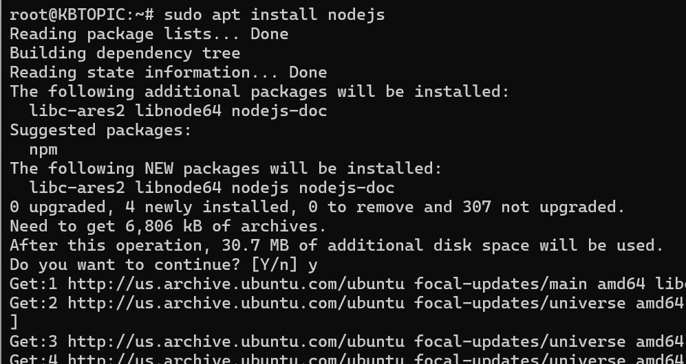 Install Node.js on Ubuntu 20.04 Using APT