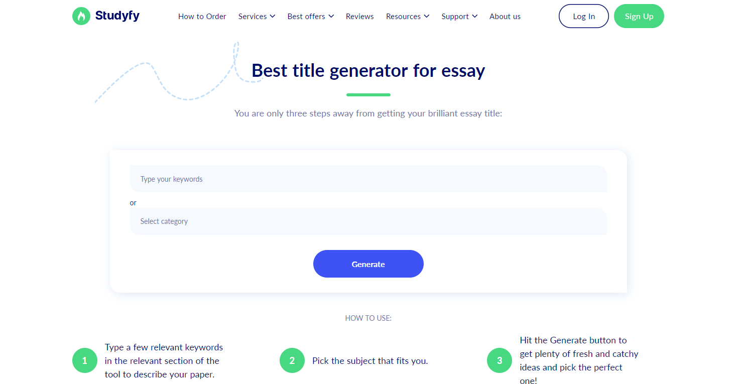 Studyfy’s Essay Title Generator