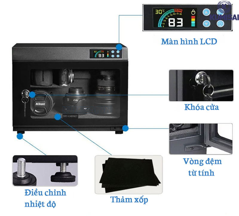 Tủ chống ẩm 10L bền bỉ, tiện dụng