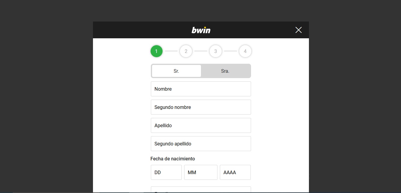 Registro Fácil Bwin