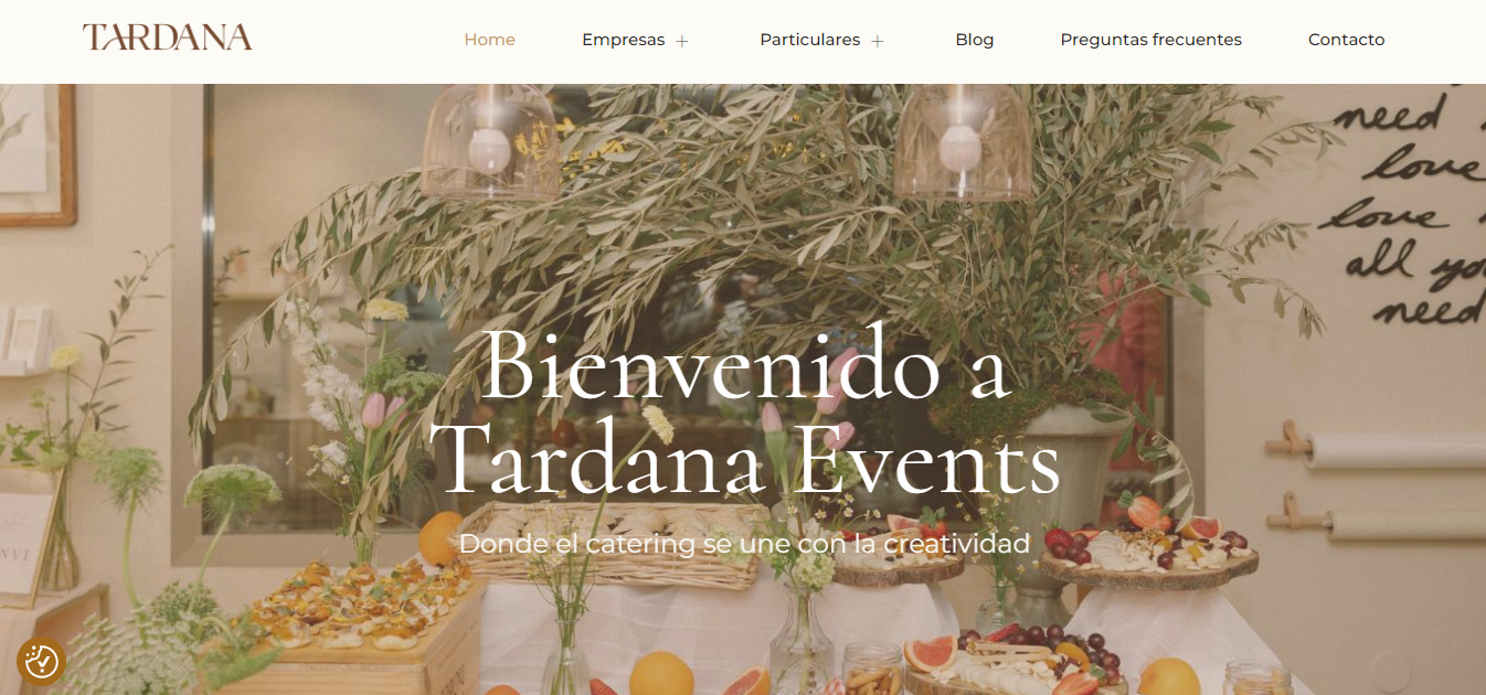 Opciones de banquetería para recepciones en España.
