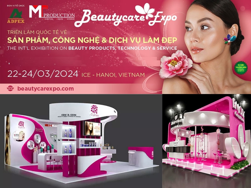 Thi công gian hàng triển lãm Beautycare Expo Vietnam 2024 in HCMC