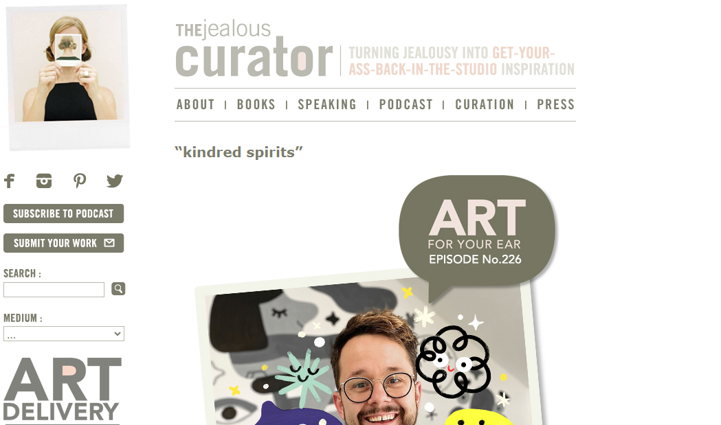 The Jealous Curator - one of the top blog design examples