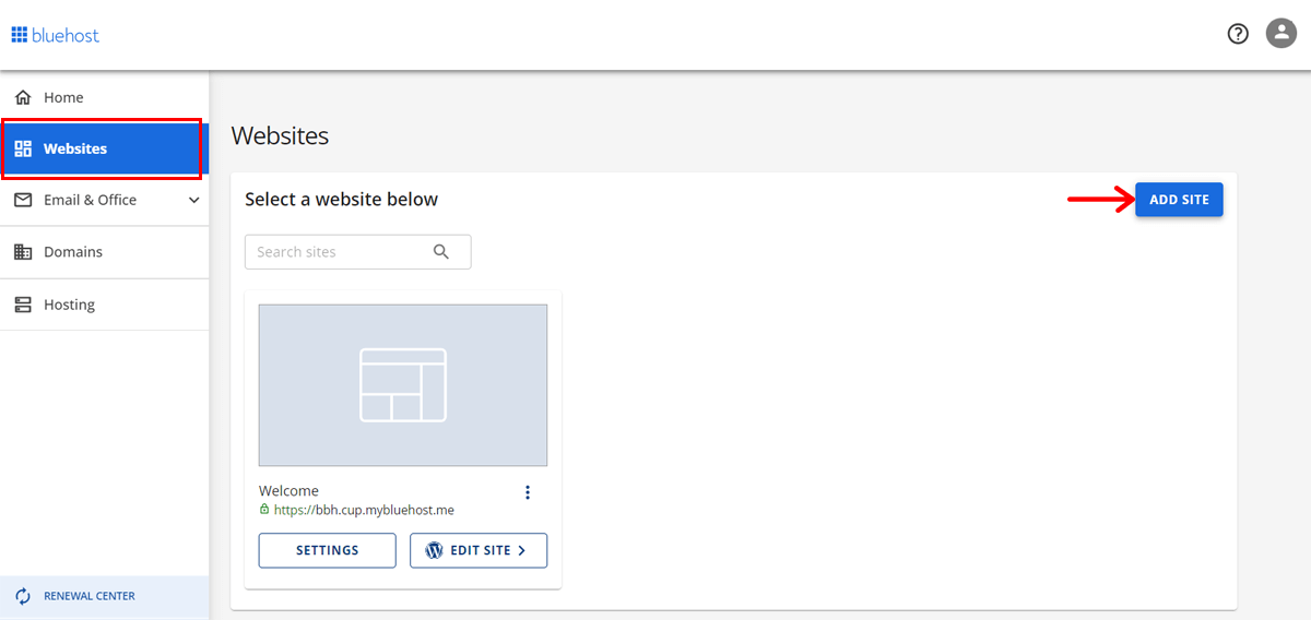Add New Website