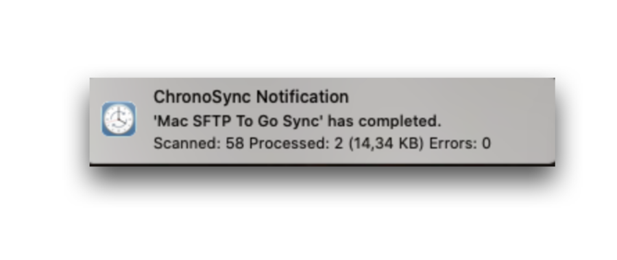 sftp to go mac sync