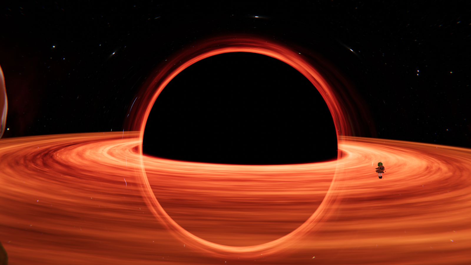 ブラックホールの近くでのシーン
