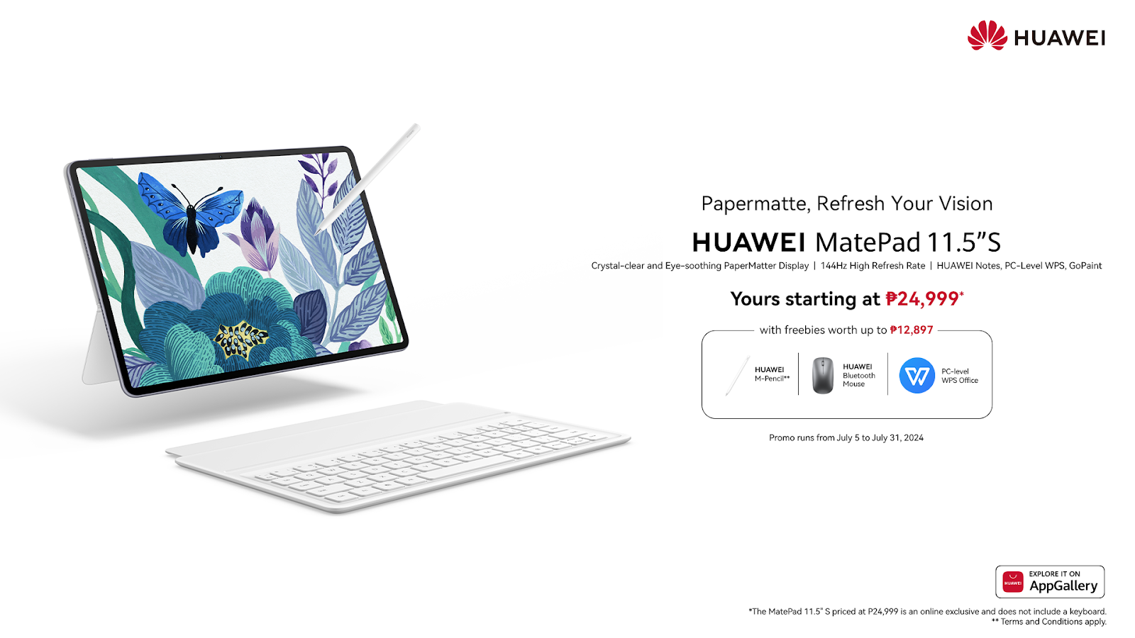 Get PC-Like Productivity Minus the Heavy Weight with the New HUAWEI MatePad11.5”S, Yours Starting at PHP 24,999