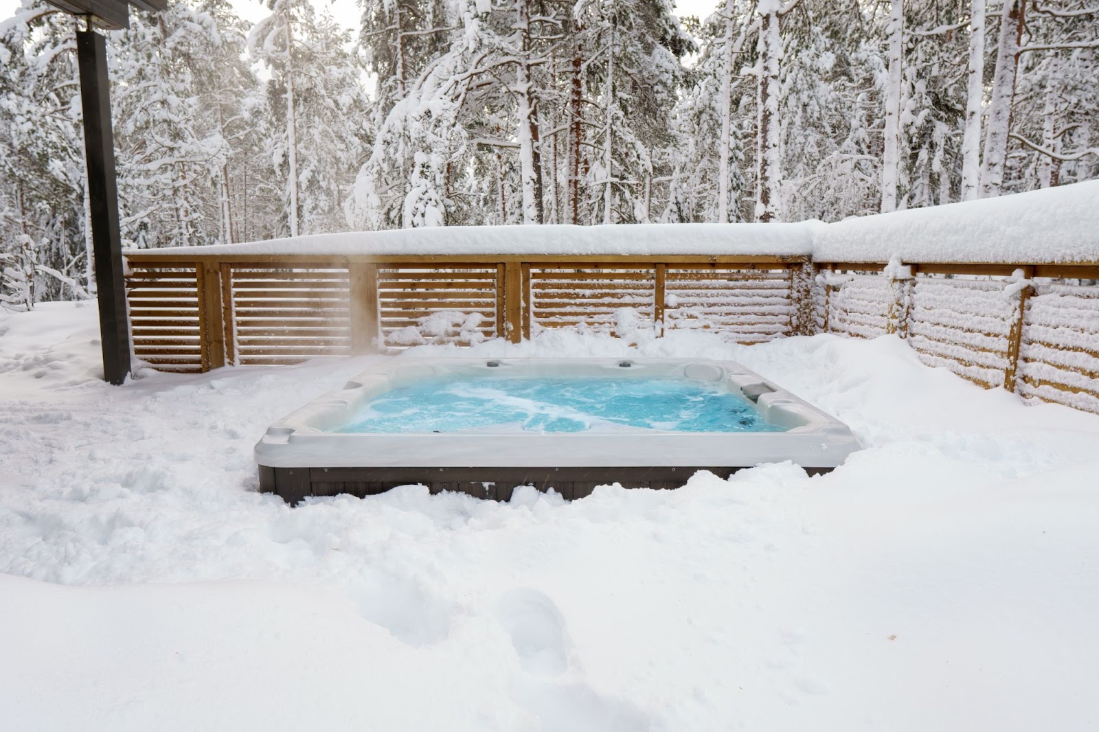 hot tub snow