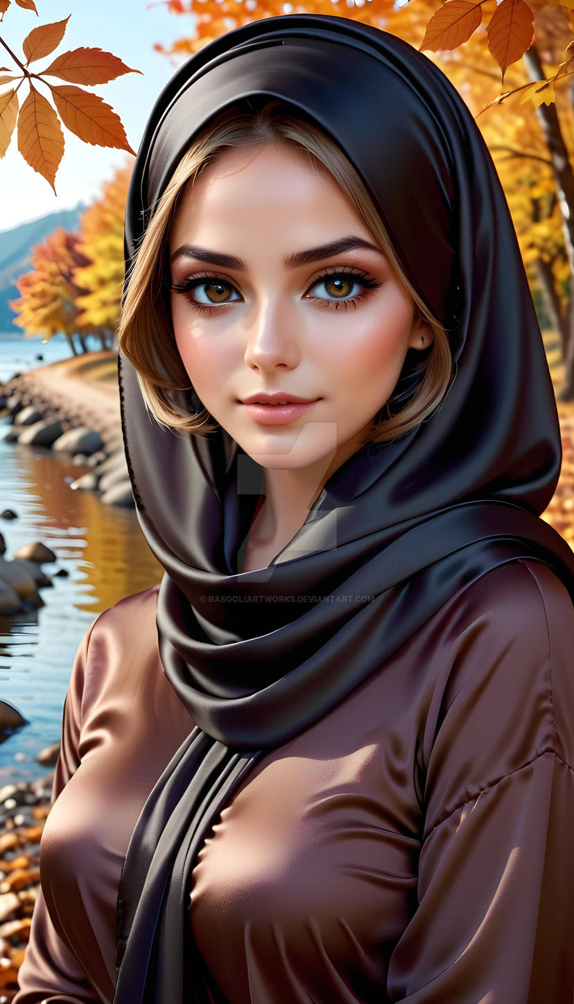 Profile Islamic Girls DP wearing a black scarf
