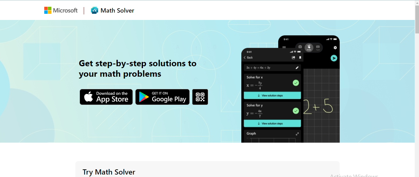 Microsoft Math Solver
