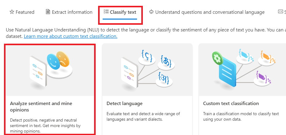 Analyze Sentiment in Azure Language Service