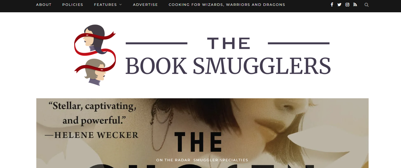 The Book Smugglers Homepage - top examples of a personal blog