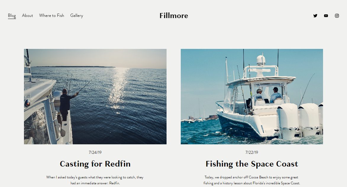 Fillmore - Blog Template by Squarespace