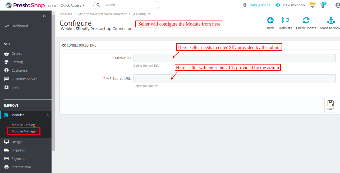 Configurer le module