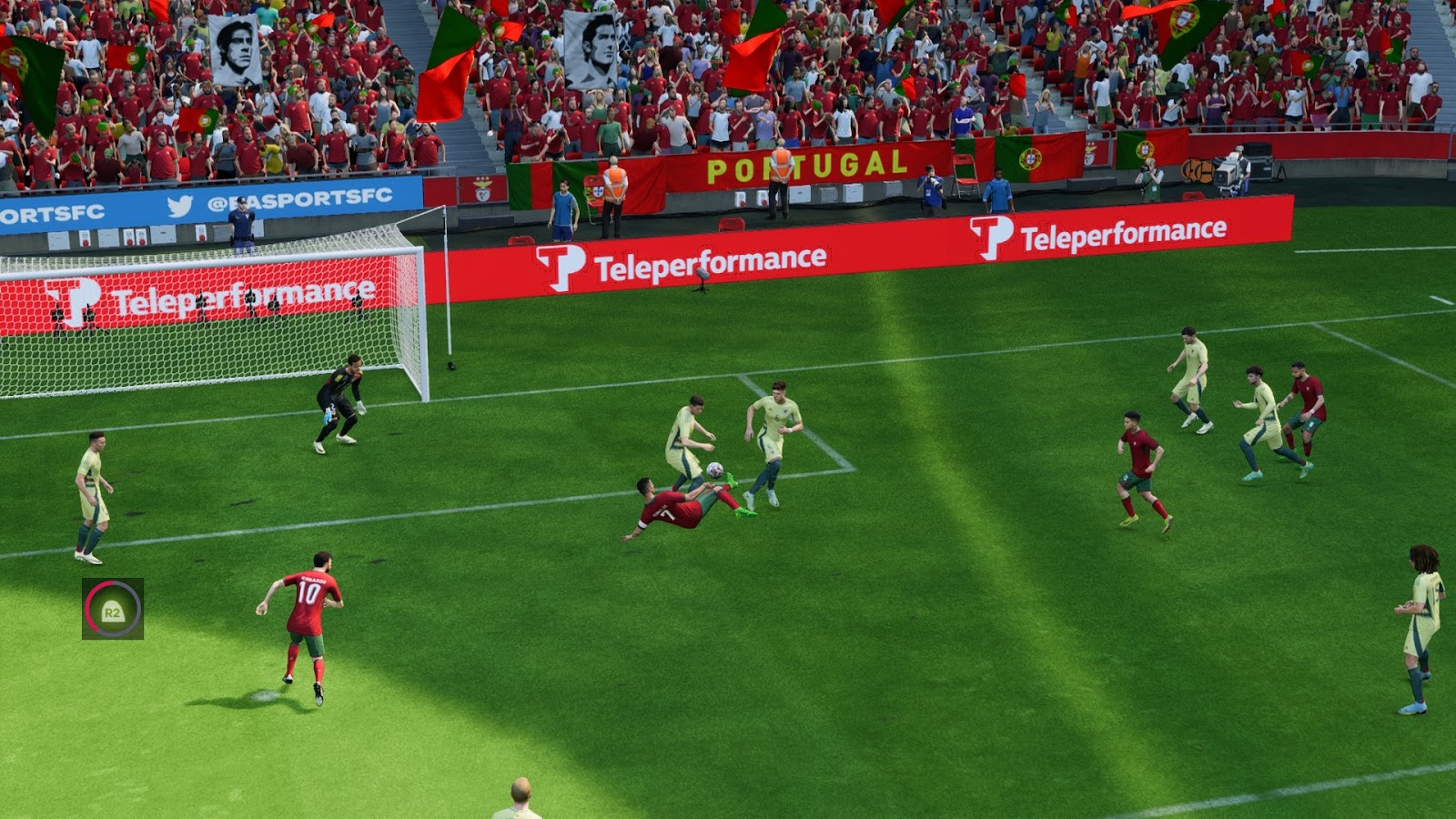 a player performing a bicycle kick in ea fc 24