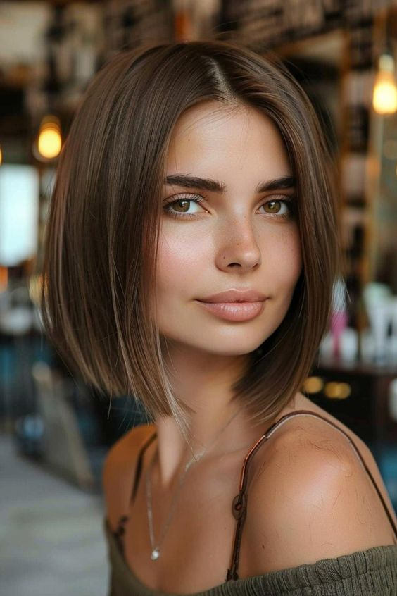 Short Hairstyles for Thin Hair: Picture of a lady wearing the gorgeous hairdo