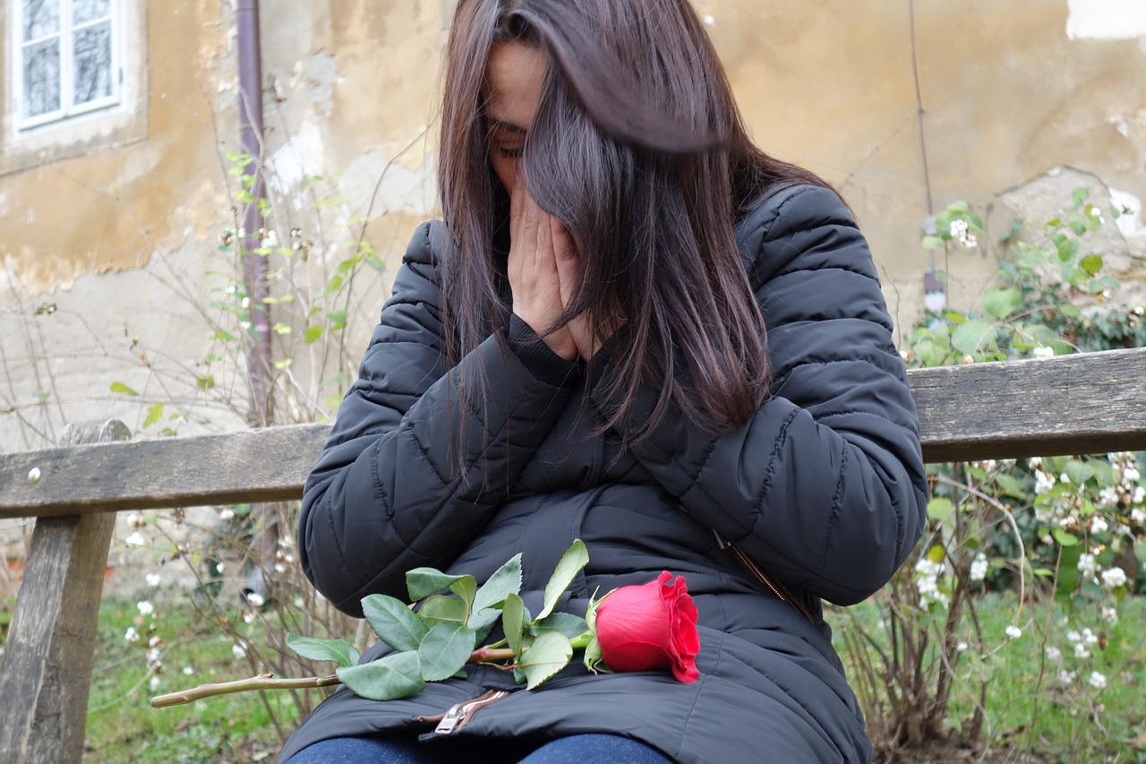 Emotional Sad Girl DP with a rose
