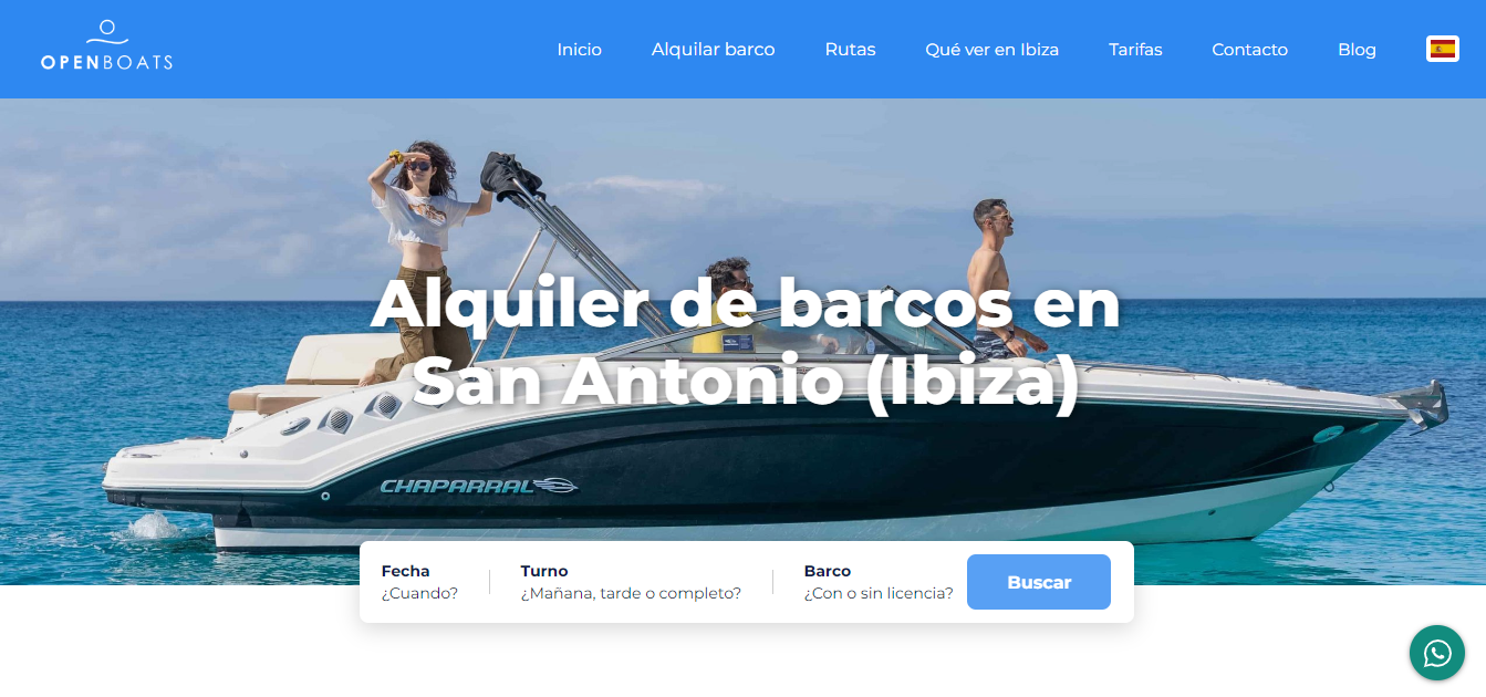 Rutas costeras en barco por Ibiza.
