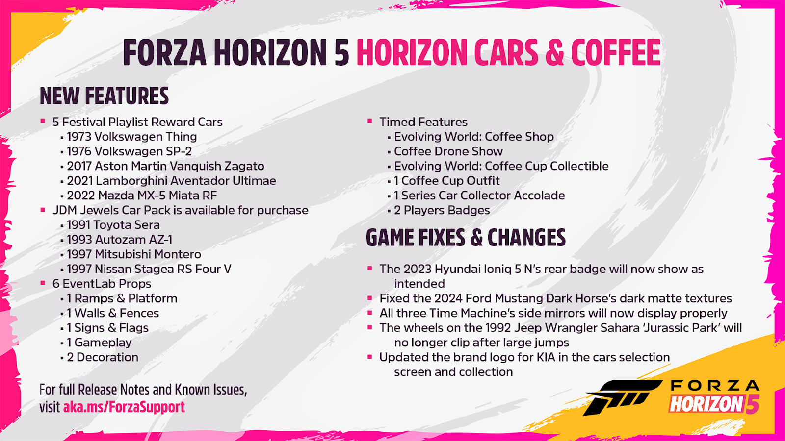 Forza Horizon 5 Cars and Coffee update