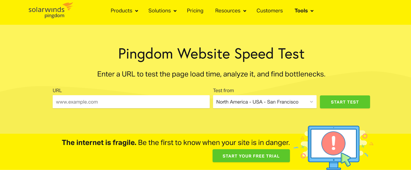Pingdom Website Speed Test