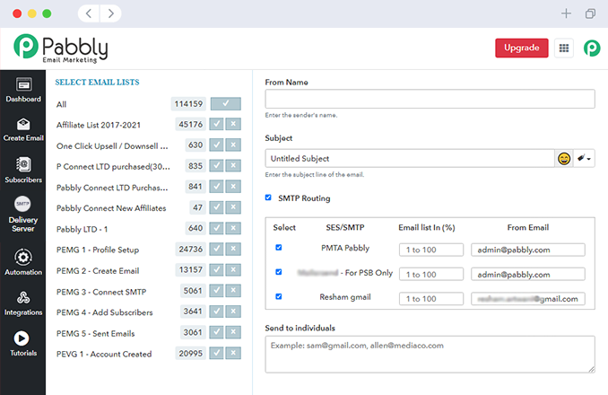 Pabbly Connect's Email Automation