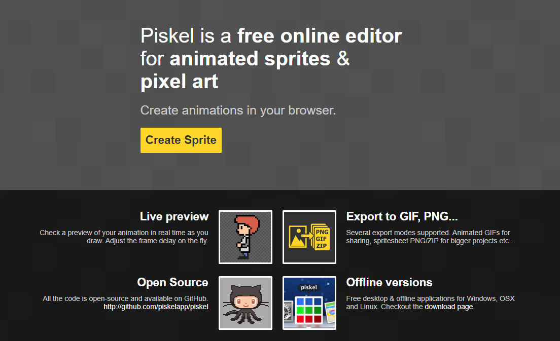 Piskel: Free Avatar Maker Designed for Pixel, Live Preview