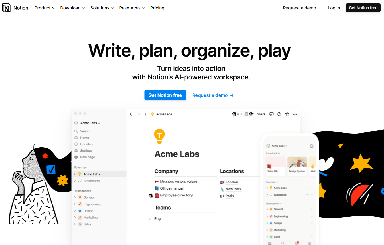 Notion: Write, plan, organize, play.