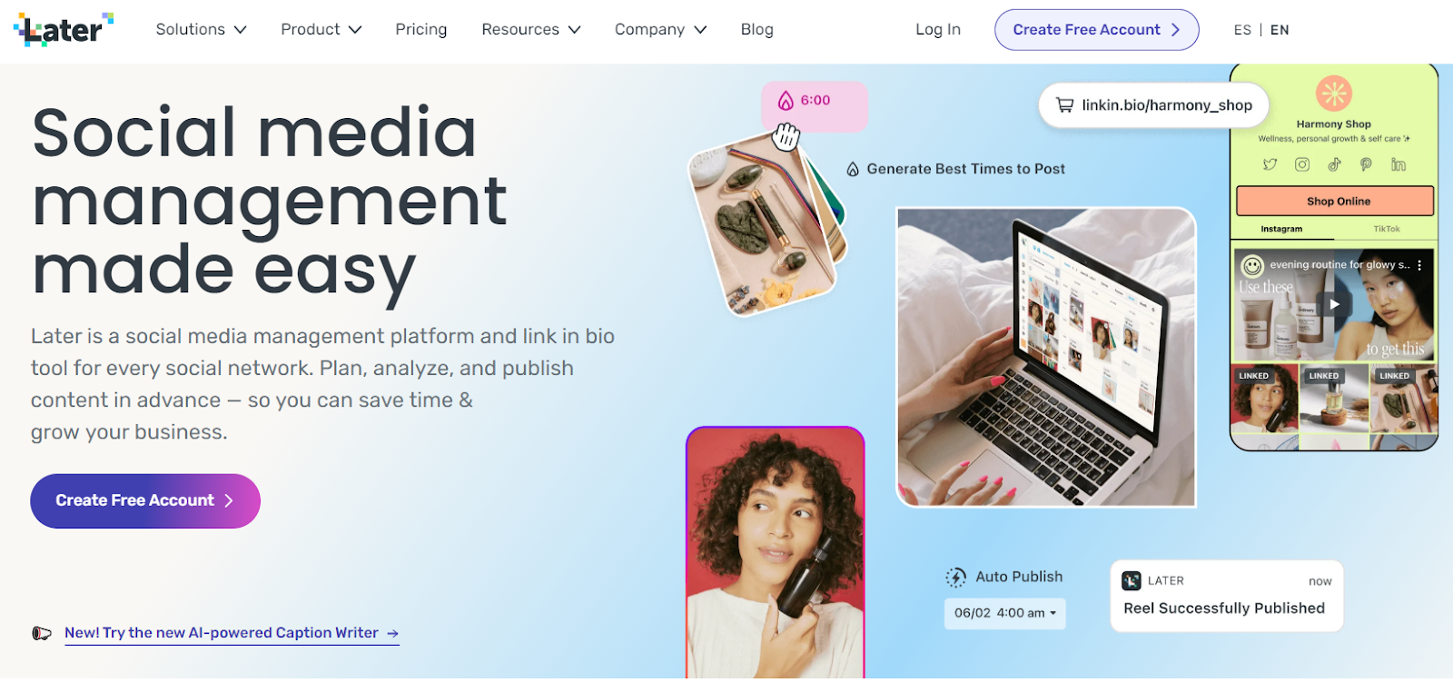 Later is a game-changing AI-powered social media content creation tool designed to simplify the planning, scheduling, and publishing process. 