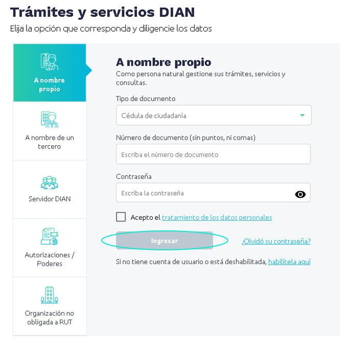Paso 2 reporte de terceros Dian