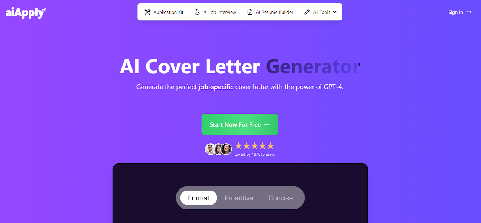 AiApply AI Cover Letter Generator