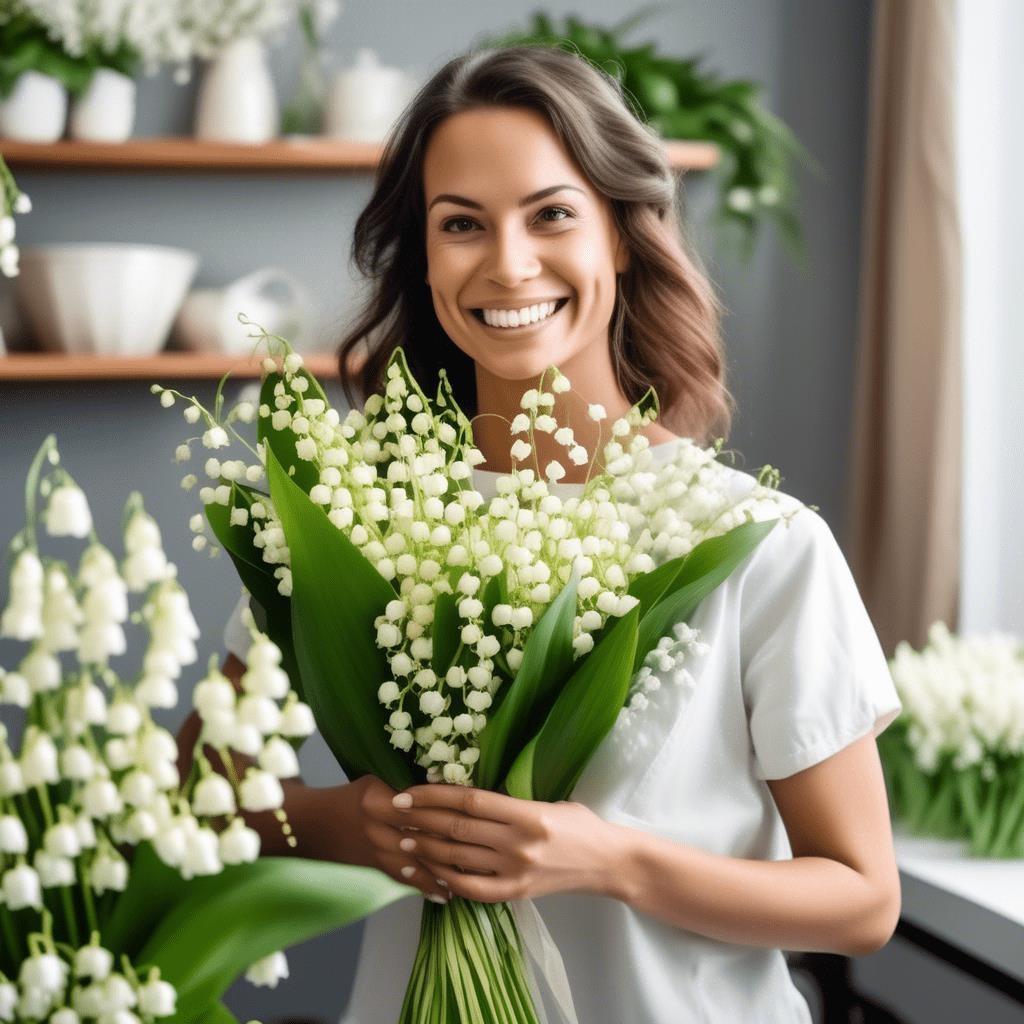 A person holding a bouquet of flowers  Description automatically generated