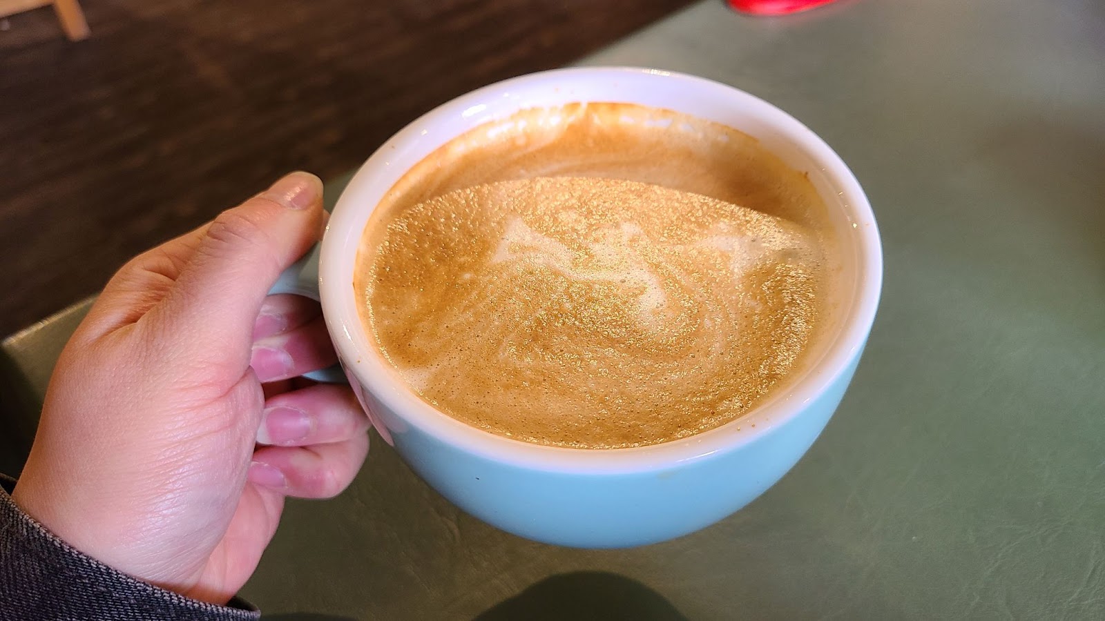 Harvest Cafe Canmore caramel latte