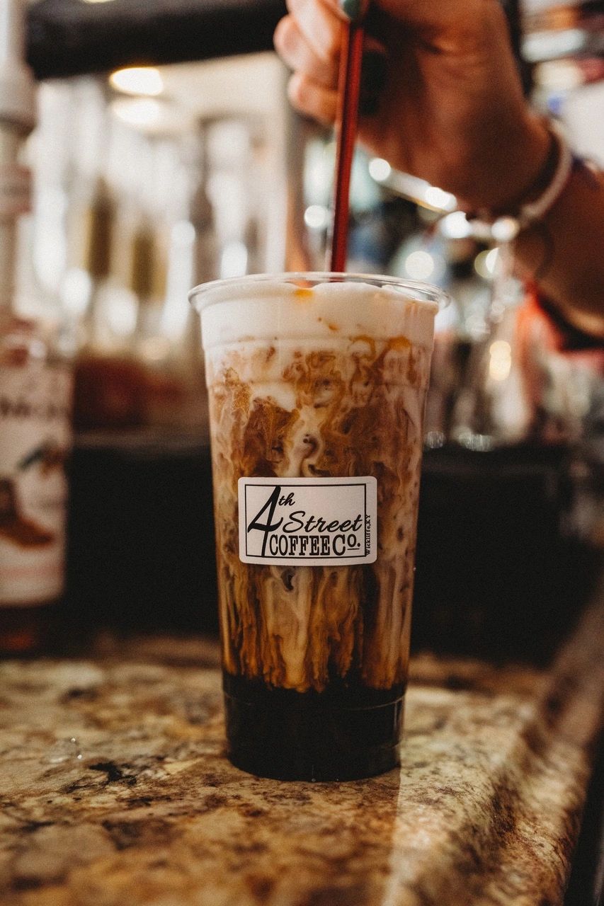 Iced coffee at 4th Street Coffee Company