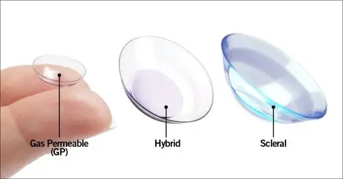 The Gas permeable material lenses are similar to the original hard contact lenses, but they allow oxygen to get to the cornea. (Source: https://www.clinevada.com/what-is-the-difference-between-a-hard-contact-lens-and-a-gas-permeable-lens/)