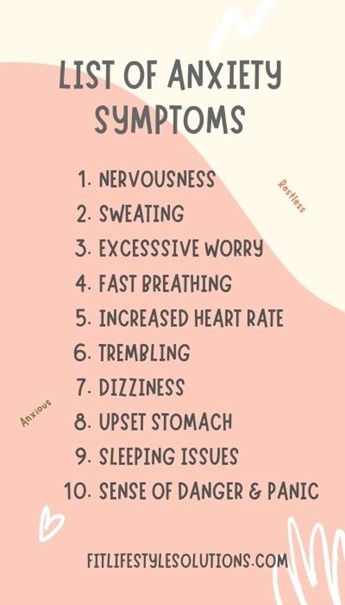 List of Anxiety Symptoms