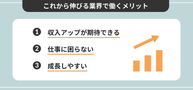 10年先も伸びる業界で働くことが大切