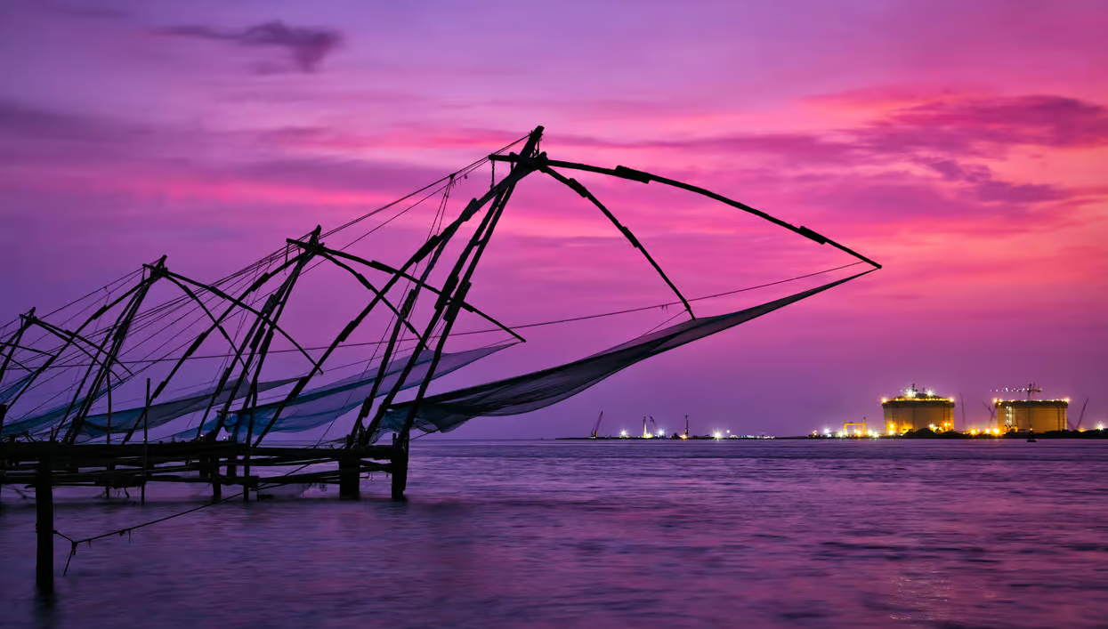 Image of Kochi back waters taken from Fortune India website.