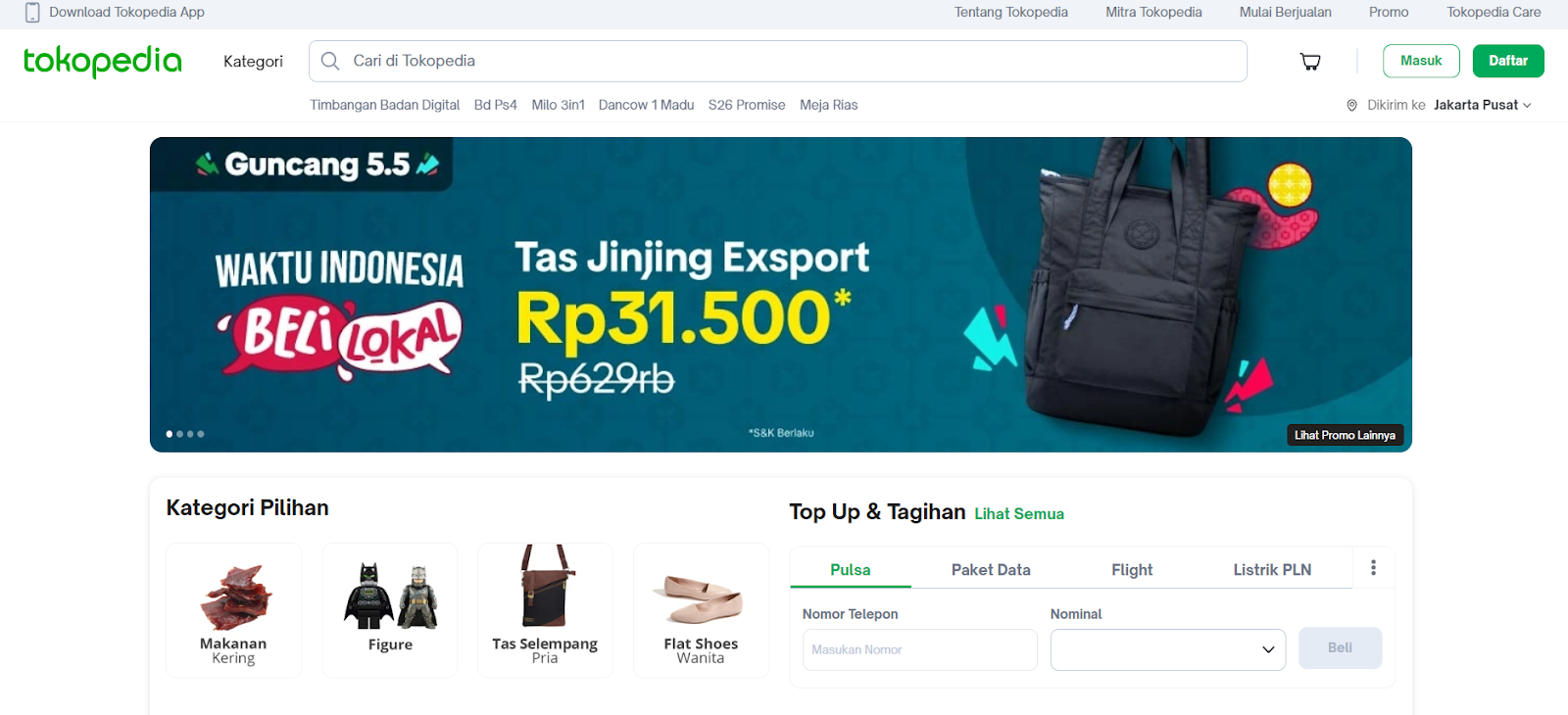 website tokopedia