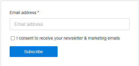 popup form template in MailBluster