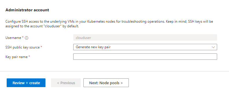 add admin details in azure