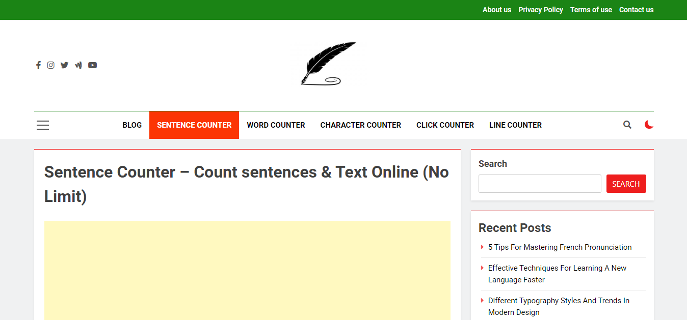 SentenceCounterOnline.com