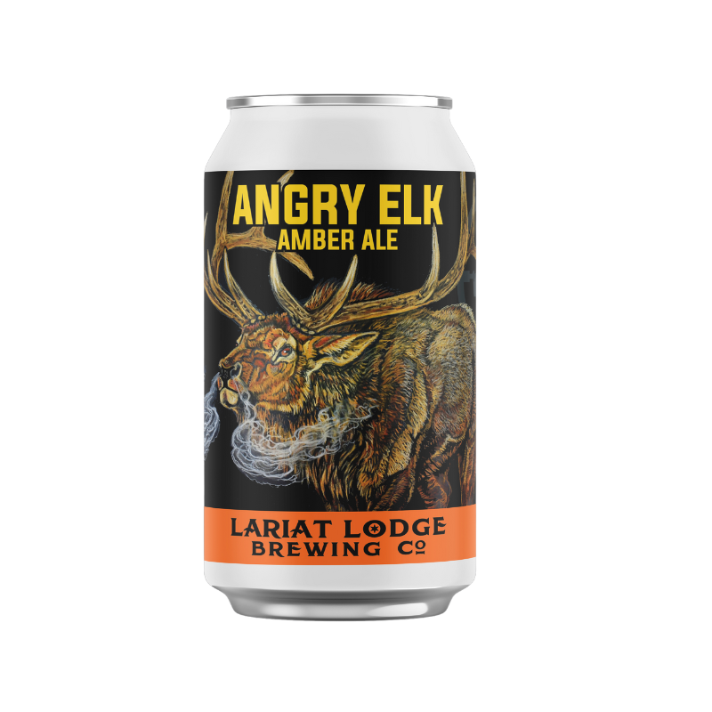 Angry Elk Amber Ale, Lariat Lodge Brewing