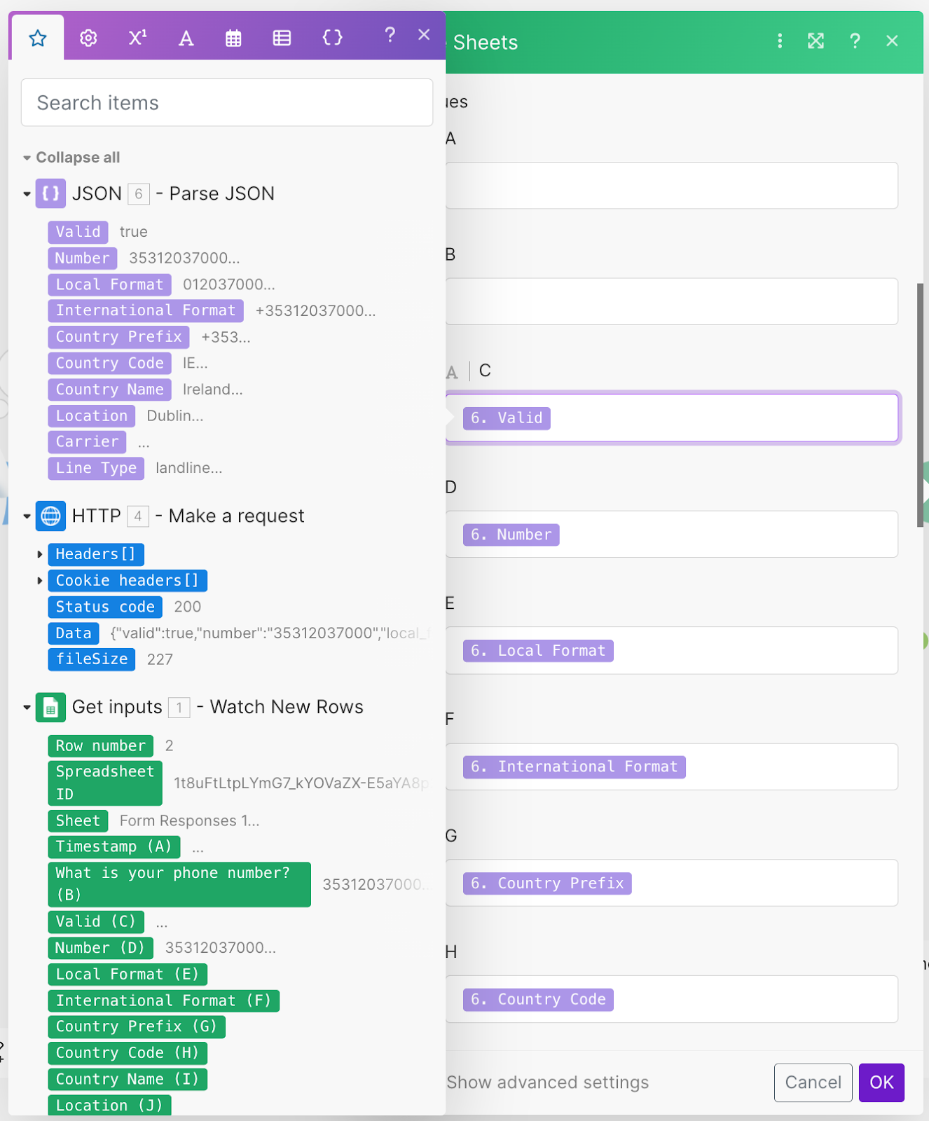 populating the form