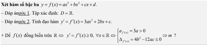 Lý thuyết Tính đơn điệu của hàm số & Các dạng bài tập